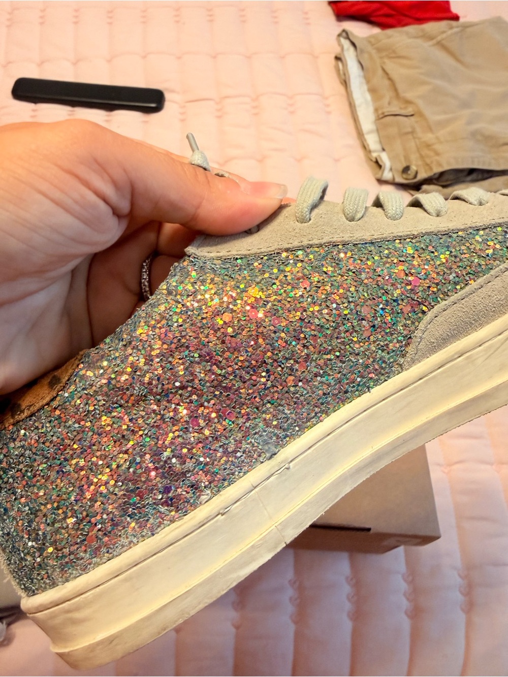 P448 Glitter Low-Top Sneakers in Multi-Color - Picture 7 of 11